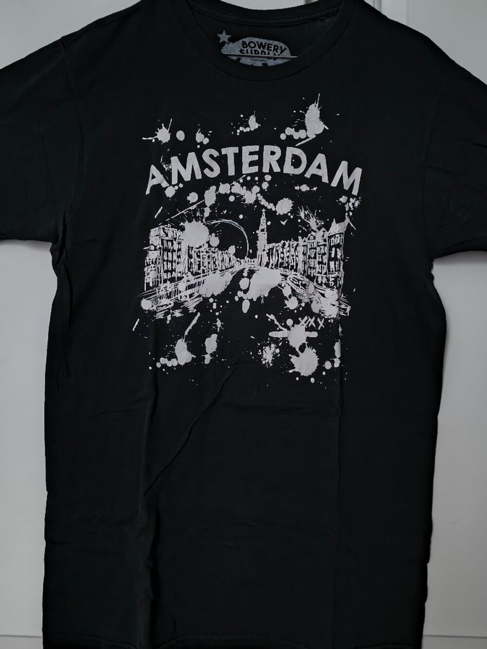 Bowery Supply Co Amsterdam Graphic Tee Men's L Black Cotton